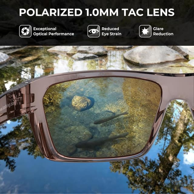 Detalle de KastKing Huzzah Polarized Sport Sunglasses with UV Protection (PuriVex coating)