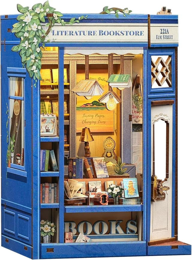 Detalle de CUTEBEE DIY Book Nook mit LED, Set ab 14