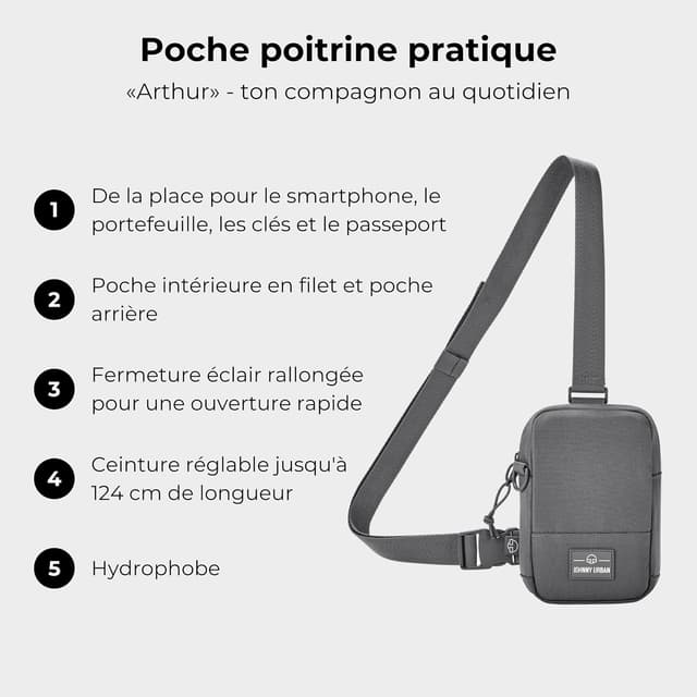 Detalle 2 de Johnny Urban Arthur sac à bandoulière 0,8 L