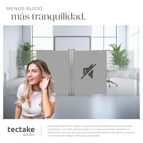 Thumbnail 6 de tectake® Toldo Lateral Retráctil ☀️ 200x600 cm Gris
