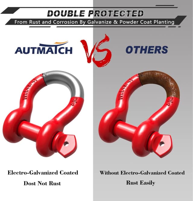 Thumbnail 4 de AUTMATCH D Ring Shackle 3/4" 41,887 lbs Tow Recovery