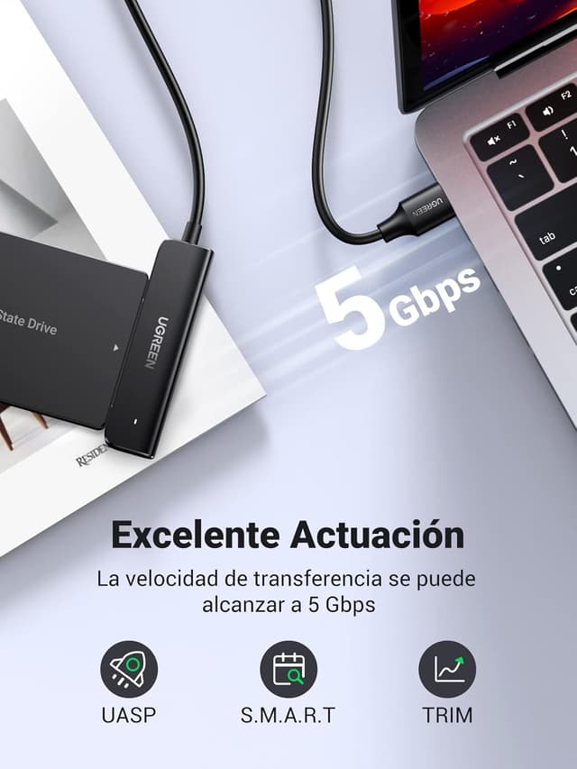 Detalle 2 de UGREEN Adaptador SATA III a USB 3.0 para Disco Duro 🖥