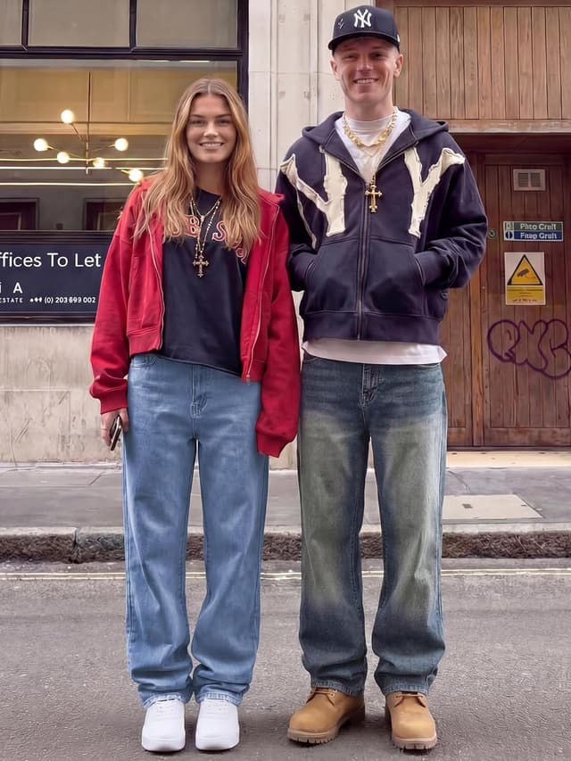 Thumbnail 5 de JMIERR Baggy Jeans Loose Fit 32"