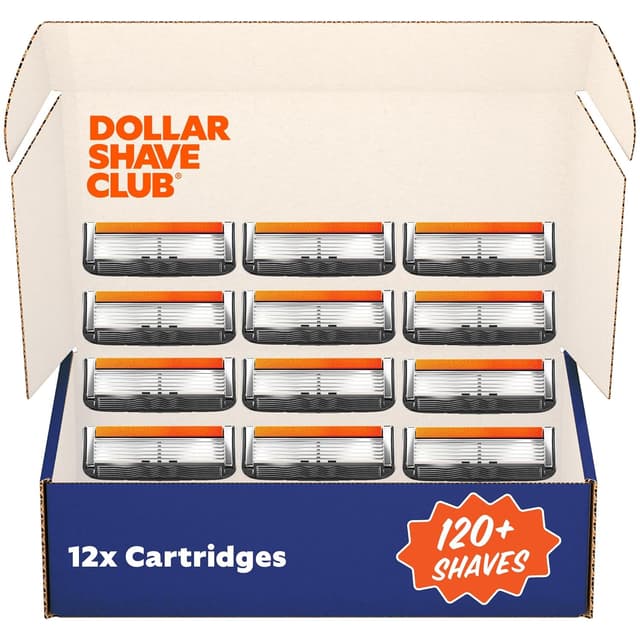 Detalle de Dollar Shave Club 6-Blade Razor Refills (12 Pack) with Stainless Steel Blades