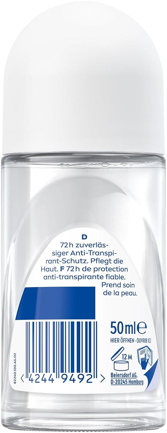 Thumbnail 6 de NIVEA Black & White Invisible Clear Deodorant Roll-On (50 ml) – Anti-Flecken-Formel ohne Ethylalkohol