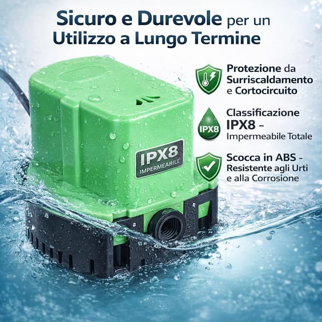 Detalle 2 de Pompa per copertura piscina automatica 1200 GPH per yacht e vasche idromassaggio