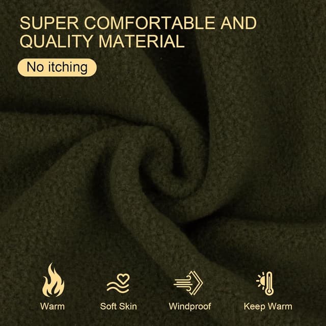 Detalle de FEIKELUN 5-in-1 Thermal Balaclava Snood – Windproof fleece face & neck warmer for ski, cycling and outdoor winter