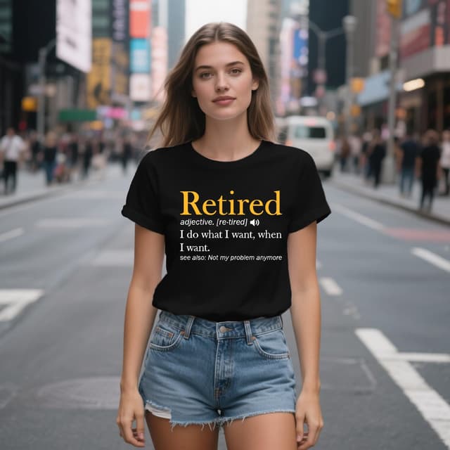 Detalle de Qskall Retirement T-Shirts for Women – Grandma Retired Tee with Funny Slogan