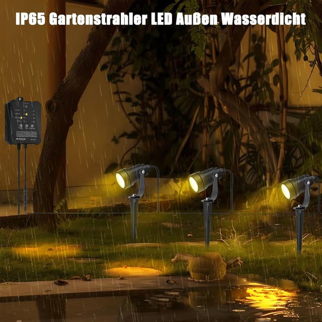 Detalle de COOLWEST Gartenstrahler Set 8er mit 20 m