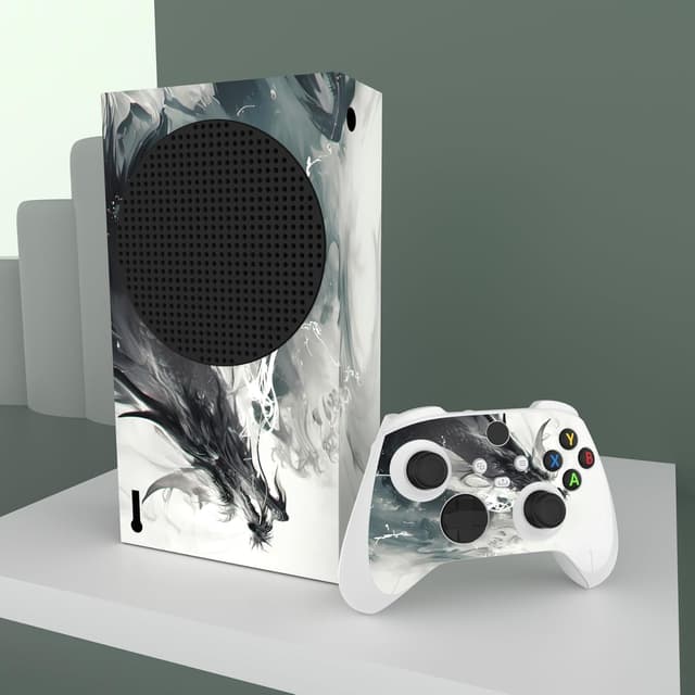 Detalle de playvital Custom Vinyl Skins for Xbox Series S (Ink Spirit Dragon) – console skin & controller wrap decals