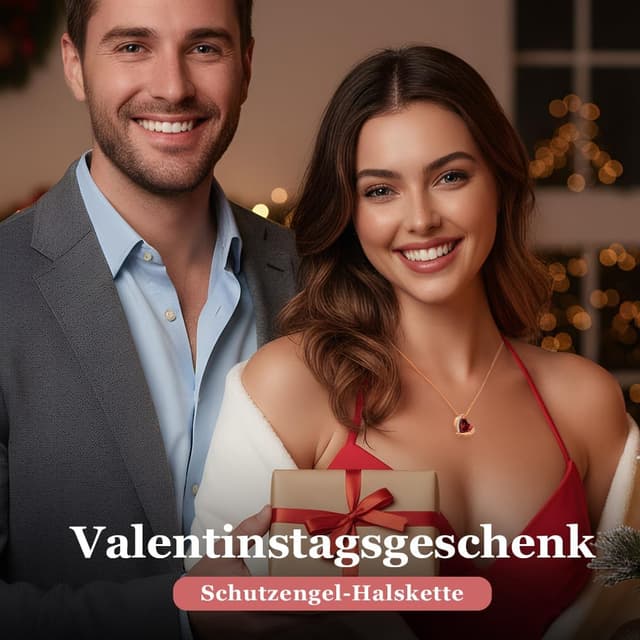 Detalle 2 de CDE Herz Halskette Rosegold mit Geschenkbox