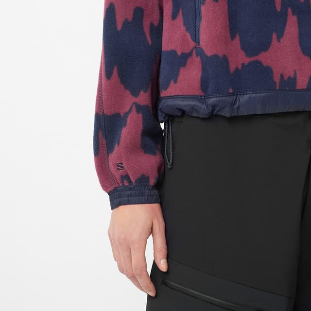 Thumbnail 4 de Salomon Prenda intermedia de media cremallera para mujer CHROMA FLEECE CROP HZ W