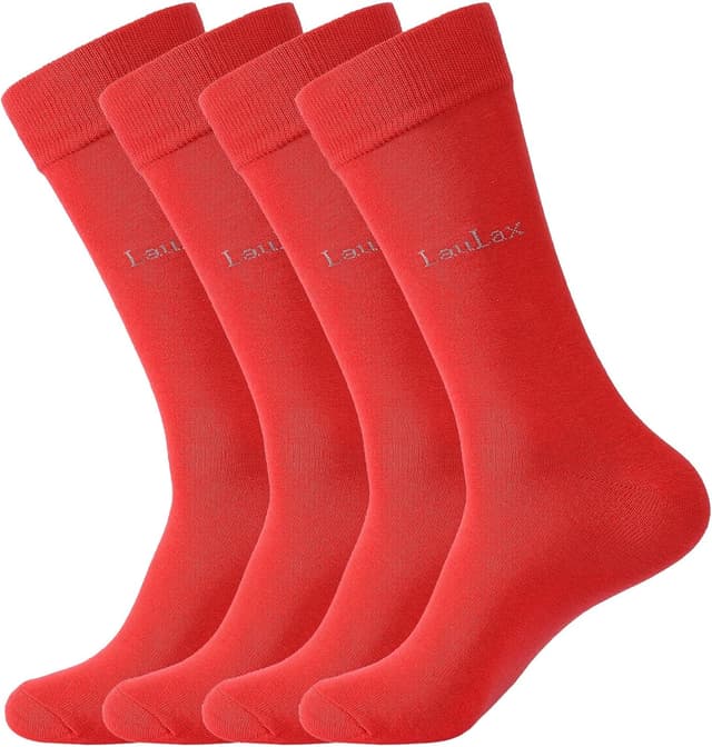 Thumbnail 6 de Laulax 4 Pairs Finest Combed Cotton Seamless Toe Dress Socks Gift Set