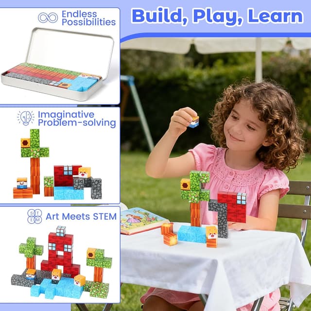 Thumbnail 6 de Mini Magnetic Blocks for Travel 35pcs 🧱📍?