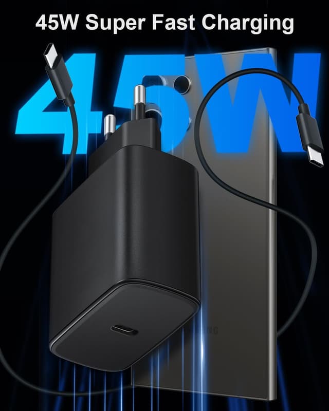 Detalle de Bamkey caricatore USB-C 45W con cavo da 2 m per Samsung Galaxy e altri smartphone e tablet