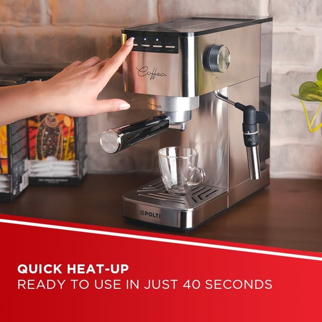 Detalle 2 de Polti Coffea P10S espresso machine, 1.3L