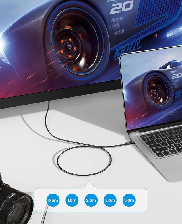 Detalle 2 de ORICO USB‑C auf USB‑C Kabel (1 m) mit 20 Gbps, 100 W und 4K@60 Hz