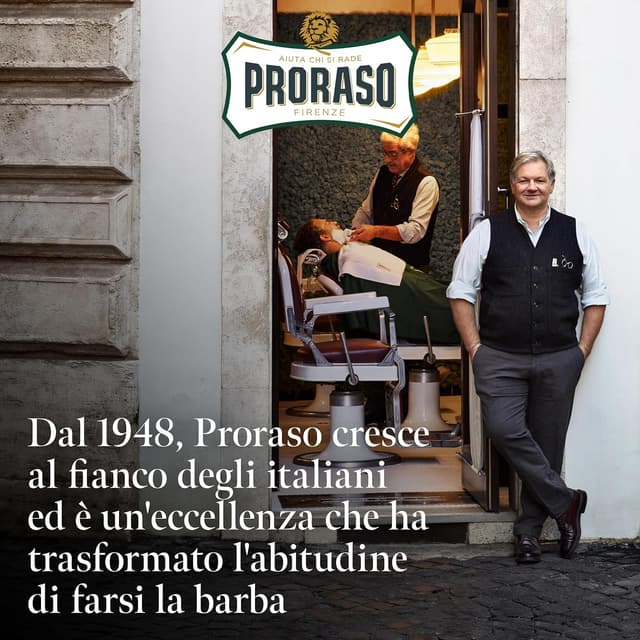 Detalle 1 de Proraso Balsamo Cura Barba Rinfrescante 100 ml: sollievo immediato e pelle più morbida