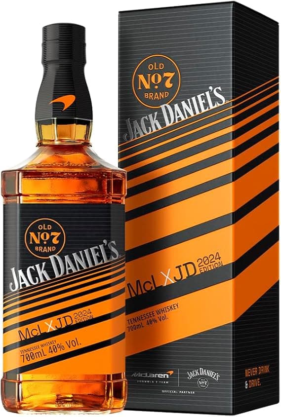 Detalle de Jack Daniel's Old No.7 Tennessee Whiskey Edición McLaren 2024 🥃