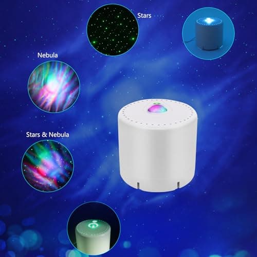 Detalle 2 de Proyector Estrellas MHAZDZE con control remoto: Vía Láctea LED, brillo y velocidad ajustables