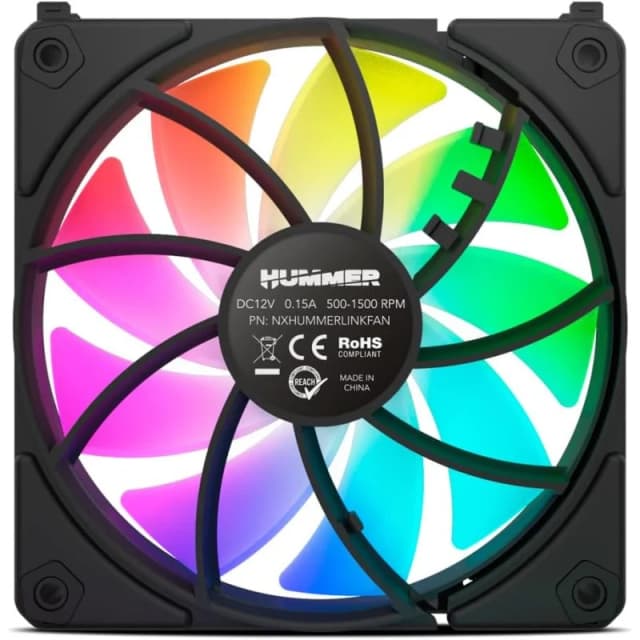 Detalle de Nox Hummer Easy Link ARGB — 3x120 mm ventiladores 🖥