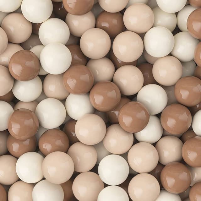 Detalle de GOGOSO 100-Piece Phthalate-Free BPA-Free Ball Pit Balls (Coffee Brown Beige) — Crush-Proof Soft Plastic