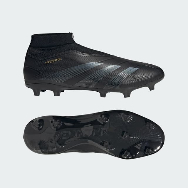 Detalle de adidas Predator League Laceless de fútbol para césped natural seco (negro)