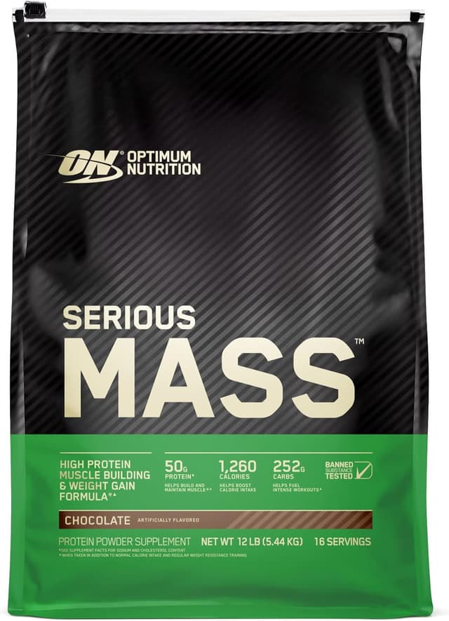 Detalle de Optimum Nutrition Serious Mass 5.45kg Ganar Peso