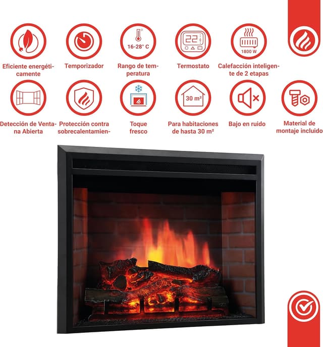Thumbnail 4 de KAMINIO Luca chimenea eléctrica 23 pulgadas