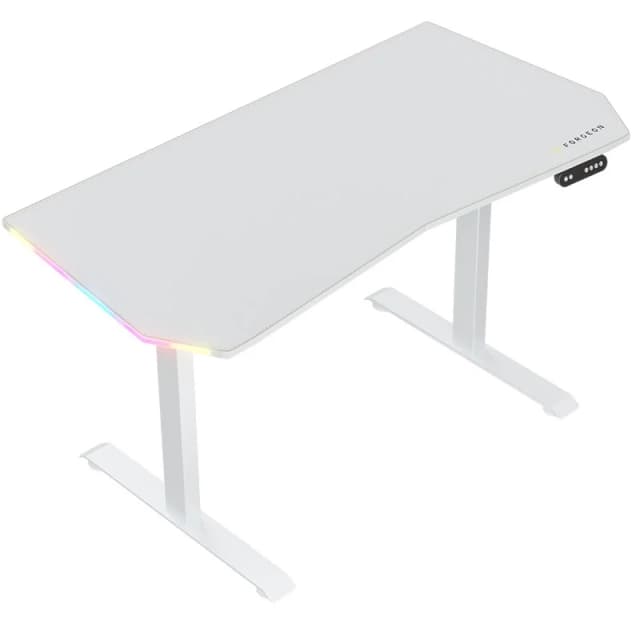 Detalle de Forgeon Battleground mesa gaming regulable en altura 140x70cm blanca