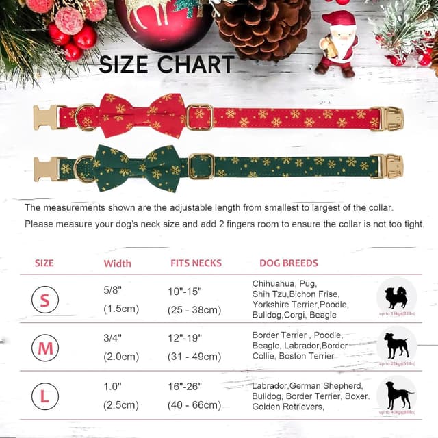 Thumbnail 5 de Petiry Christmas Dog Collar with Bow Tie