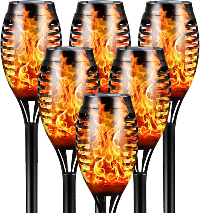 Detalle de FLOWood Solarleuchten Außen 6er Set Flame