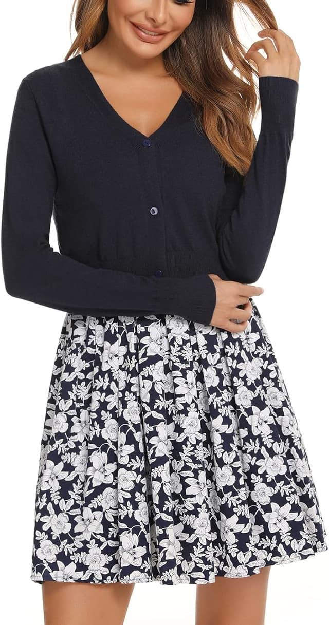 Thumbnail 1 de Yukiuiny Cropped Knit Cardigan