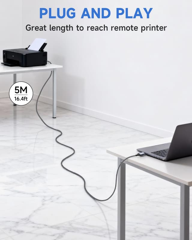 Thumbnail 4 de USB Druckerkabel 5M USB A auf USB B