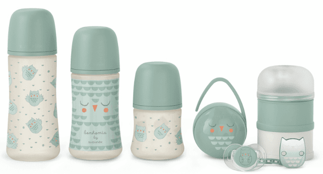 Detalle 2 de Suavinex Bonhomia Set biberones y chupete 0–6m
