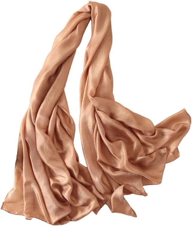 Detalle de MAIRY women’s lightweight scarf (silk-feel hair wrap, shawl & beach wrap) 190 x 100cm