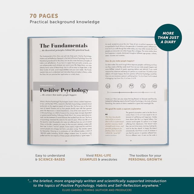 Detalle de UrBestSelf 6-Minute Diary Gratitude Journal (Guided mental health, positive psychology)