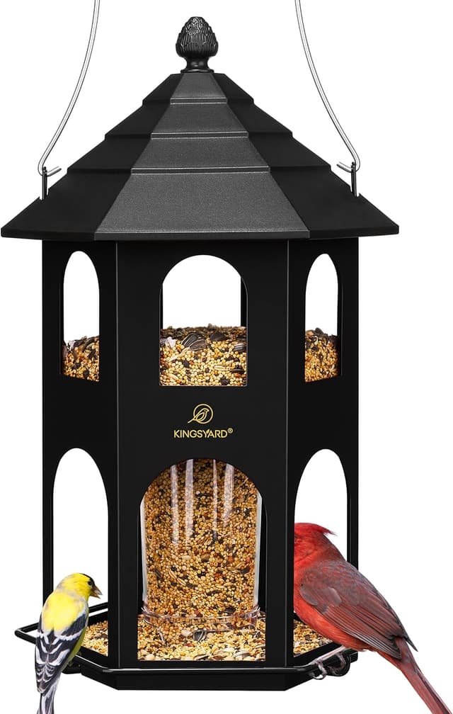 Detalle de Kingsyard metal bird feeder 4 lb capacity