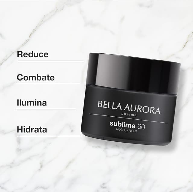 Detalle de BELLA AURORA Sublime 60 +50 ml, Crema Noche para Piel Madura 🌙