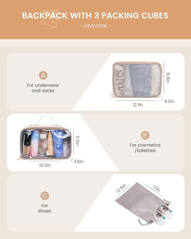 Thumbnail 4 de LOVEVOOK HandgepĂ€ck 40L Rucksack đ