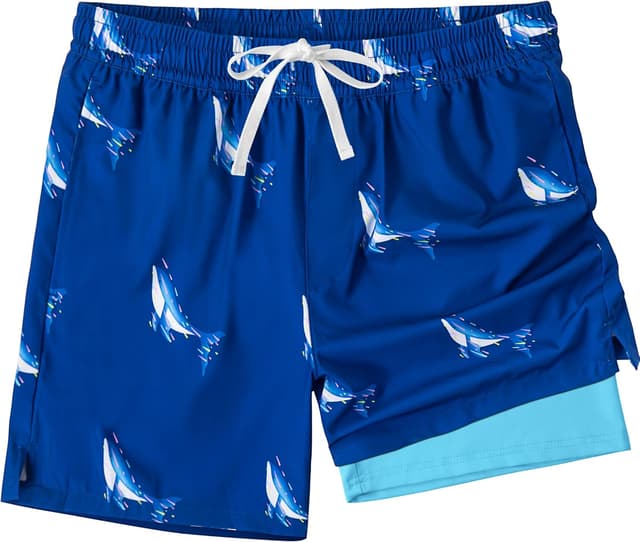 Thumbnail 6 de XOMZG Men’s Swim Trunks with Mesh Lining, Quick-Dry Pockets & Hawaiian Patterns