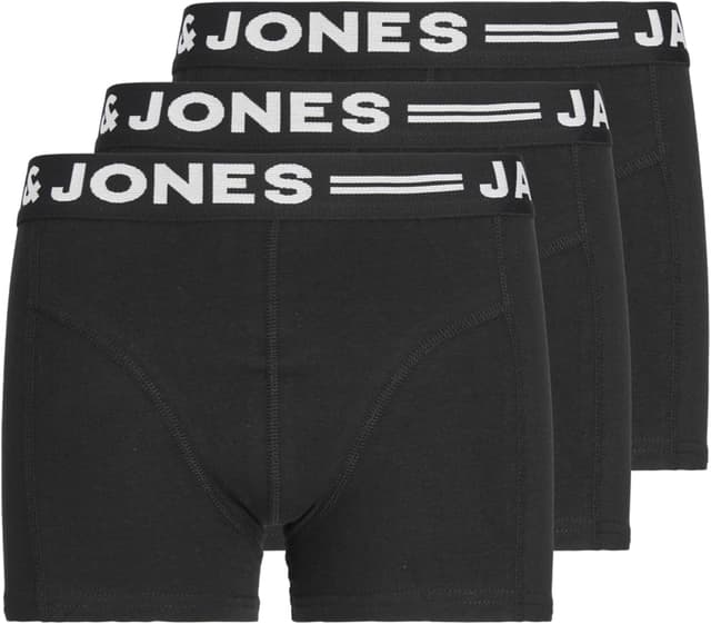Detalle de Jack & Jones Junior Trunks 3-Pack boxer da ragazzo con vita elasticizzata