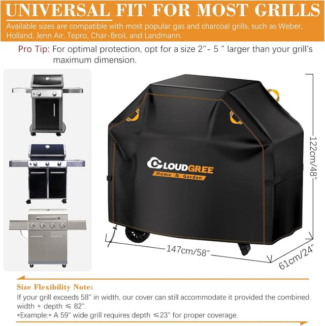 Detalle de Cloudgree BBQ cover 147 x 61 x 122 cm