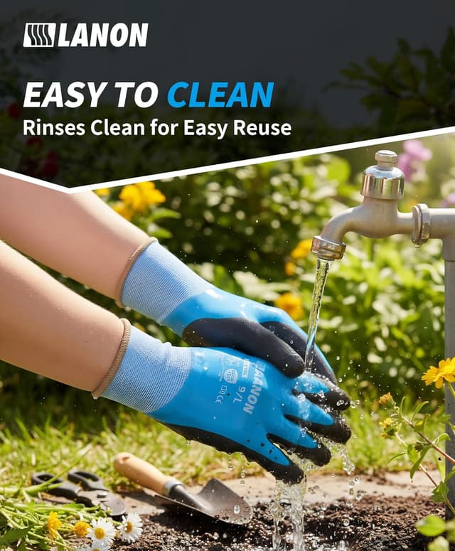 Detalle 1 de LANON Wasserdichte Arbeitshandschuhe M/8