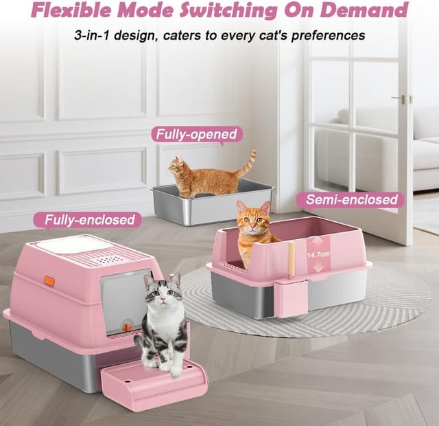 Thumbnail 5 de Stainless Steel Cat Litter Box XL 59.4 cm