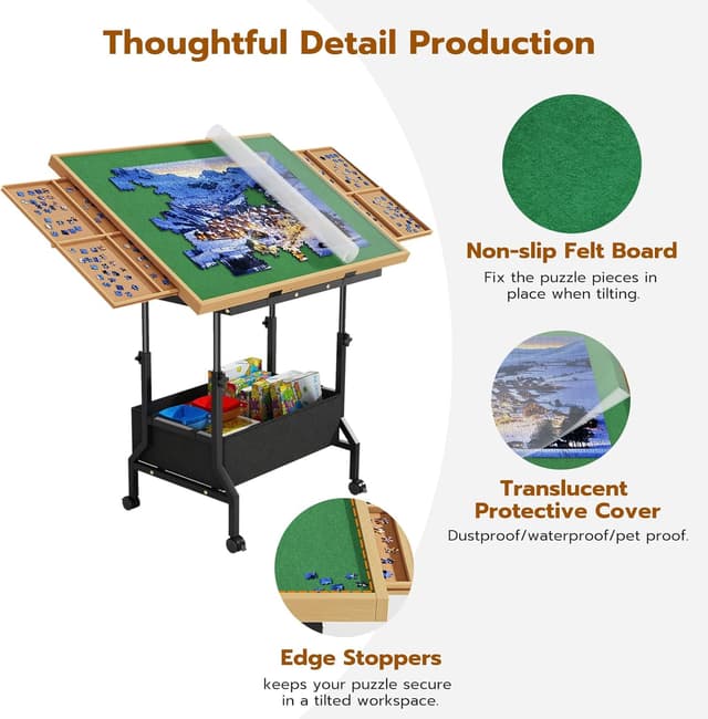 Thumbnail 5 de upvercy Large Puzzle Table 22.2–31.5 in 🧩