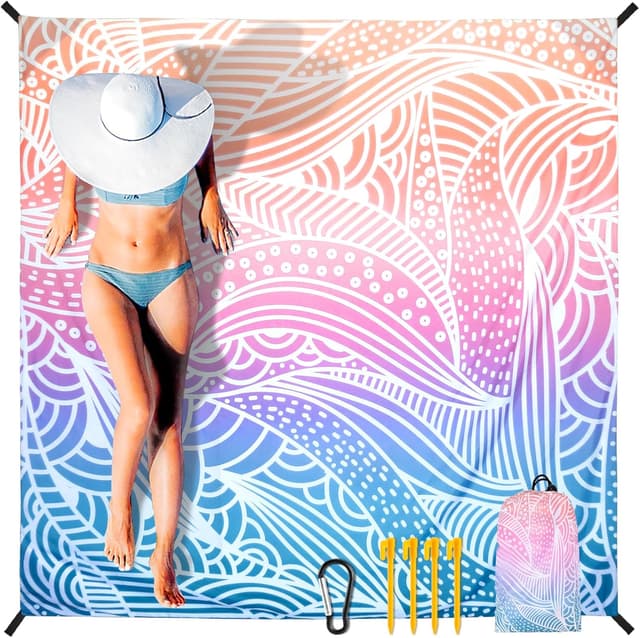 Thumbnail 6 de HIHOHO Beach Blanket Waterproof Extra Large 79" x 83" 😎