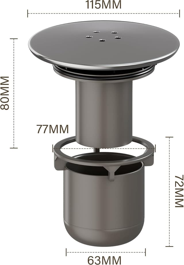 Thumbnail 2 de HNNHOME Shower Drain Cover Chrome 90/115mm