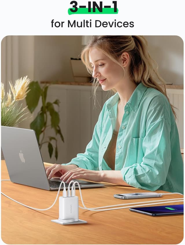 Thumbnail 2 de UGREEN 65W GaN USB C Charger 3-Port UK
