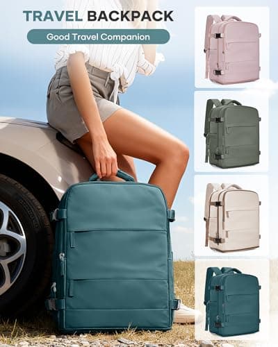 Thumbnail 7 de BJLFS mochila de cabina 40x30x20 compatible Ryanair/Wizz Air/Vueling, portátil 17" y compartimento seco-húmedo (azul eléctrico)